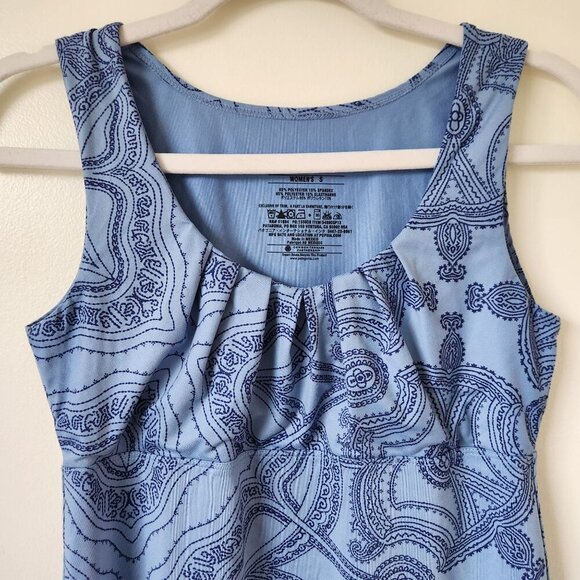 Patagonia Sleeveless Bandha Top in Blue Paisley Size Small - Picture 2 of 5